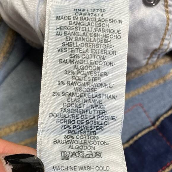 Designer True Religion Jayde Mid Rise Classic Short 28 dark wash rodeo western - Picture 6 of 12